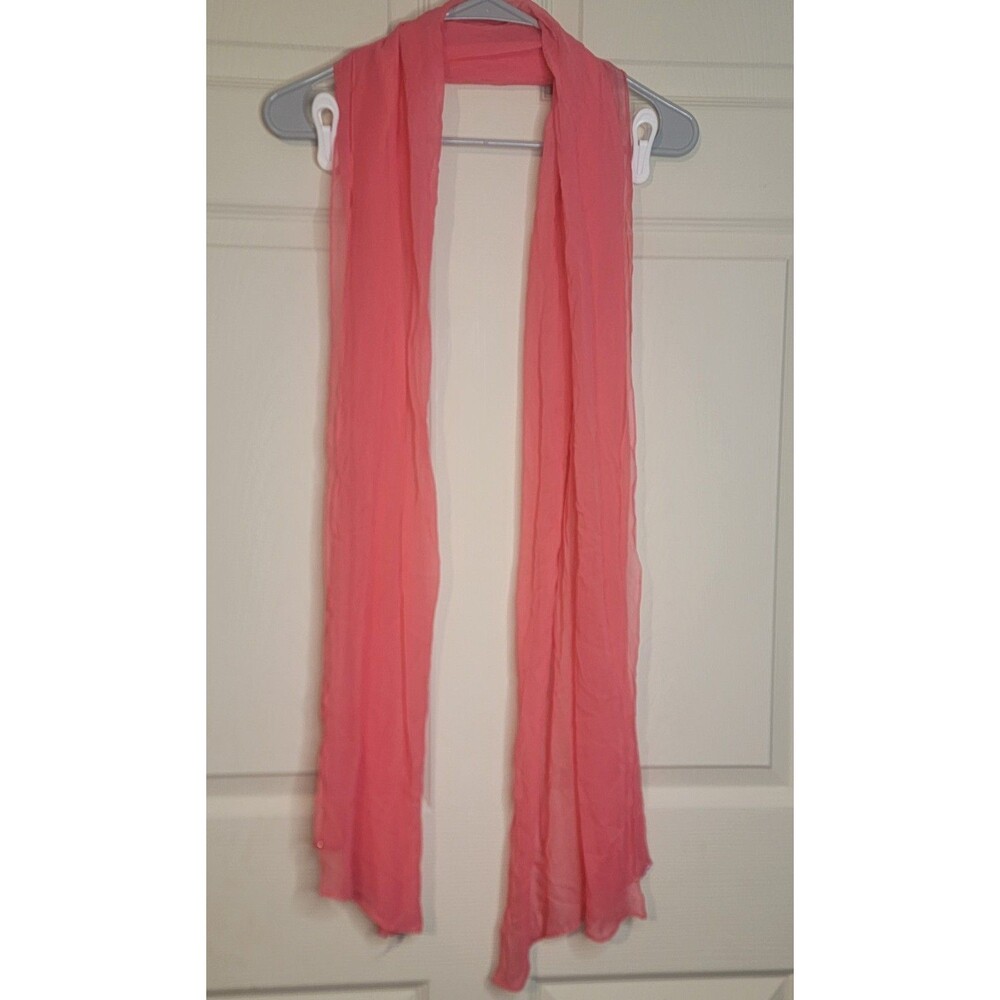 Beautiful Coral Scarf With bead Trim